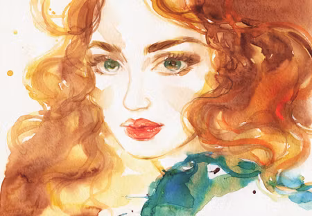 Canvastavla - Portrait of a Red-haired Woman