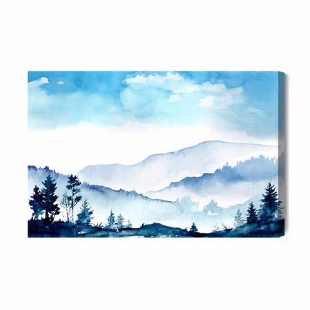 Canvastavla - Watercolor Mountains