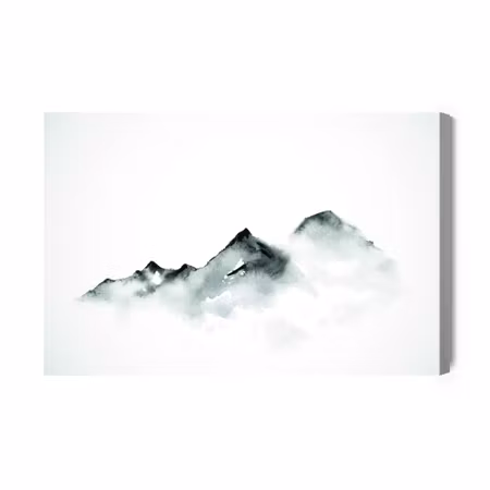 Canvastavla - Mountains Painted with Watercolor