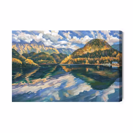 Canvastavla - Artistic Mountain Landscape