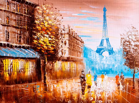 Canvastavla - An Abstract View of Paris