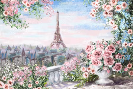 Canvastavla - View From the Balcony of the Eiffel