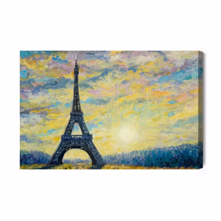 Canvastavla - Eiffel Tower and Sunset