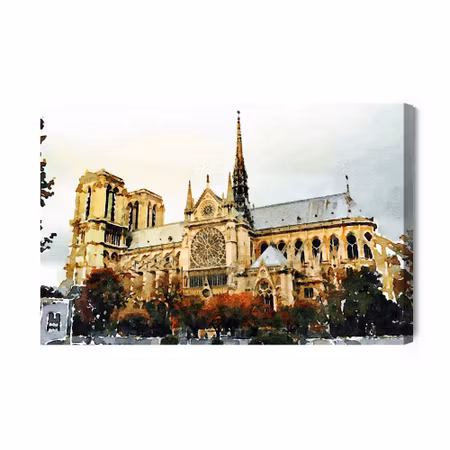 Canvastavla - Notre Dame Cathedral As Painted