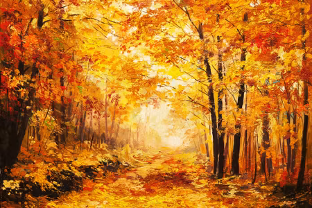Canvastavla - Forest in Autumn Colors