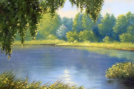 Canvastavla - A Forest Overlooking the River