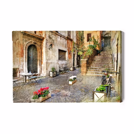 Canvastavla - Old Italian Street