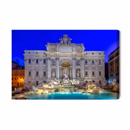 Canvastavla - Trevi Fountain in Rome At Evening