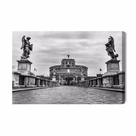 Canvastavla - View of the Castle of St Angelo in