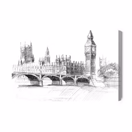 Canvastavla - Sketch of the London Skyline