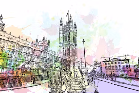 Canvastavla - The Palace of Westminster Painted