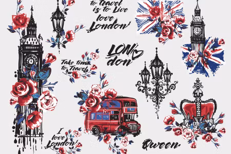 Canvastavla - London Symbols and Flowers