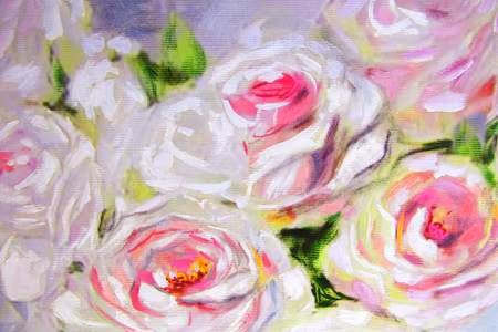 Canvastavla - Blooming Roses As Painted