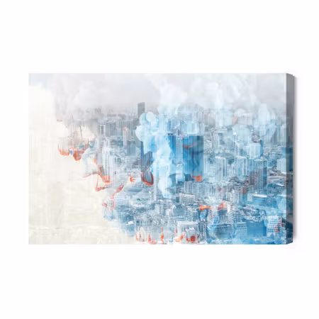 Canvastavla - Colored Abstract City