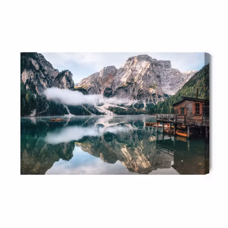 Canvastavla - Wild Lake Braies Italy