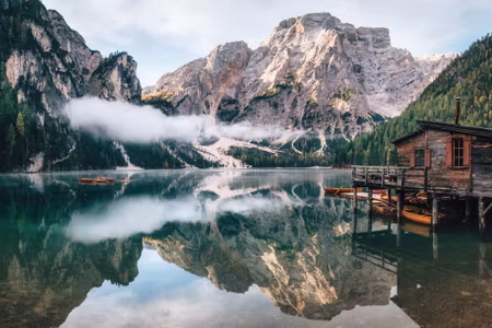 Canvastavla - Wild Lake Braies Italy
