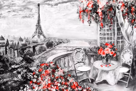 Canvastavla - Cafe in Paris