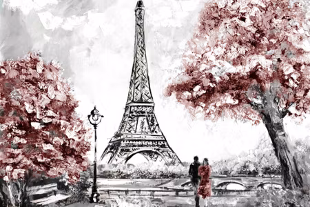 Canvastavla - Paris Full of Romance
