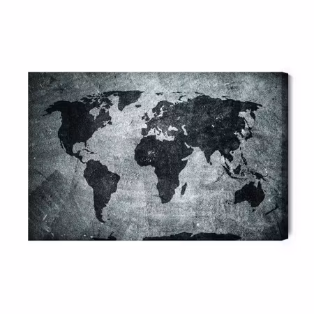 Canvastavla - World Map in Vintage Style
