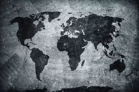 Canvastavla - World Map in Vintage Style