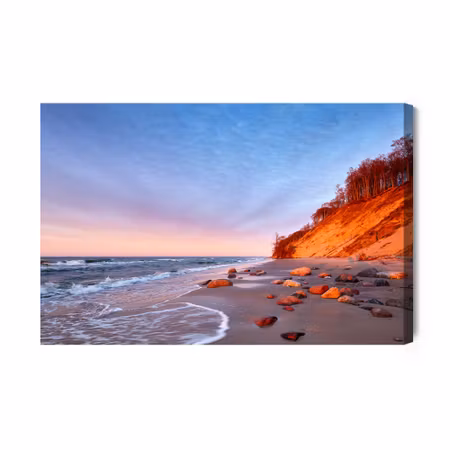 Canvastavla - Cliffs on the Polish Beach
