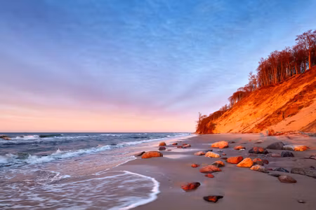 Canvastavla - Cliffs on the Polish Beach