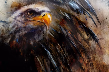 Canvastavla - Eagle As Painted