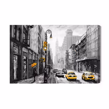 Canvastavla - View on a Painterd New York Street