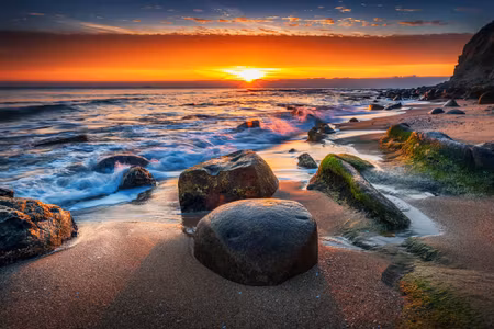 Canvastavla - Sea At the Sunset