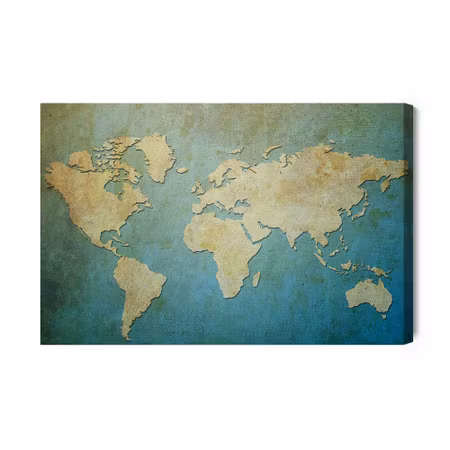 Canvastavla - Decorative World Map