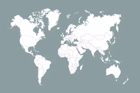 Canvastavla - World Map on a Gray Background