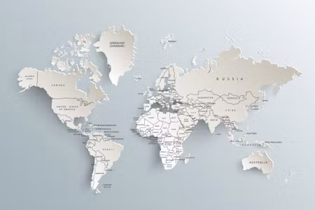 Canvastavla - World Map with D Effect