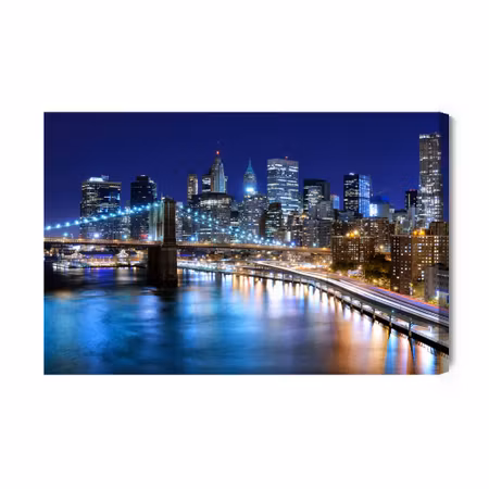 Canvastavla - Panorama of New York At Night