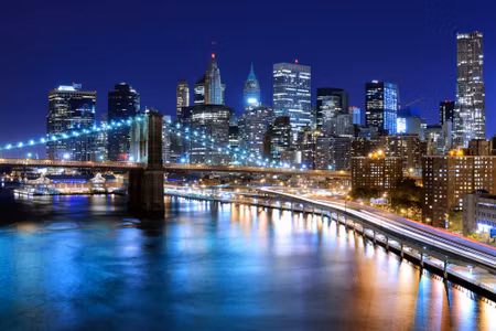 Canvastavla - Panorama of New York At Night