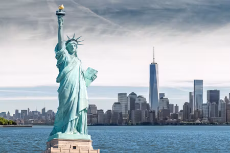 Canvastavla - The Statue of Liberty Against the