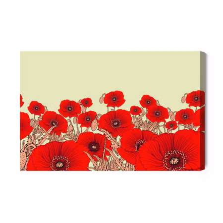 Canvastavla - Beautiful Red Poppies