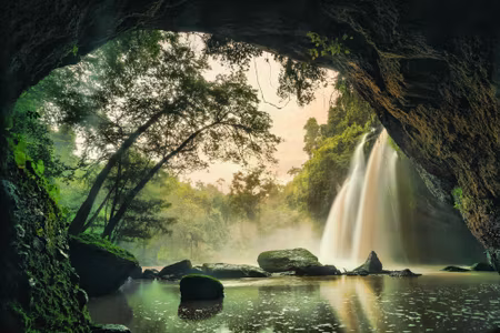 Canvastavla - Waterfall in the Khao Yai National