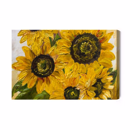 Canvastavla - Sunflowers As If Painted