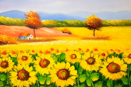 Canvastavla - A Colorful Landscape with