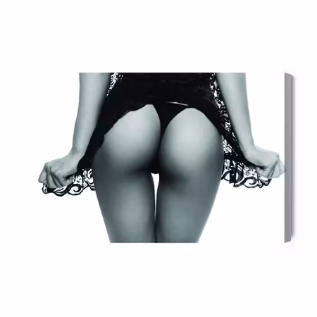 Canvastavla - Woman in Sensual Lingerie