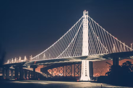 Canvastavla - Bridge At Night