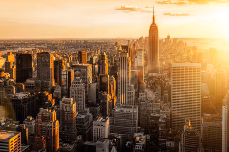 Canvastavla - Sunset in New York