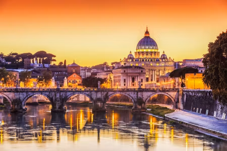 Canvastavla - Rome in the Evening