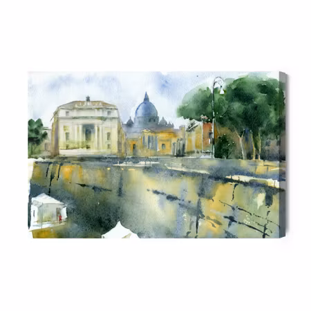 Canvastavla - Rome As Painted