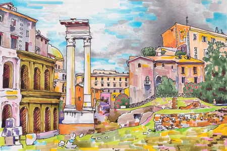 Canvastavla - Colors of Rome