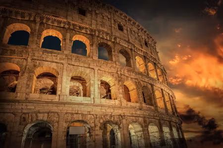 Canvastavla - Roman Colosseum By Night