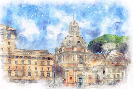Canvastavla - Palace in Rome