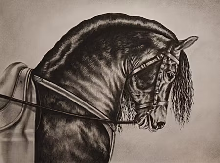 Canvastavla - Sketched Horse