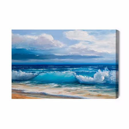 Canvastavla - Painted Sea Waves