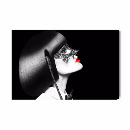 Canvastavla - Woman in Vintage Mask